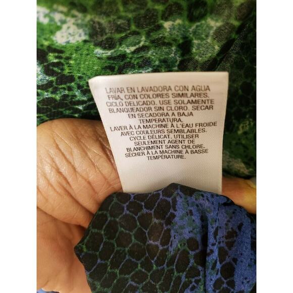 Sunset Rd Women's Multicolor 100% Polyester Round Neck Long Sleeve Shirt Size 12 - Picture 10 of 11